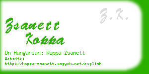 zsanett koppa business card